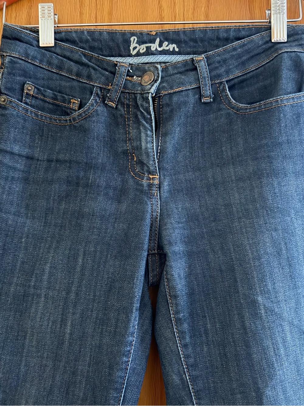 Boden Dark Blue Straight-Leg Jeans - Women Size 2R - Picture 3 of 8